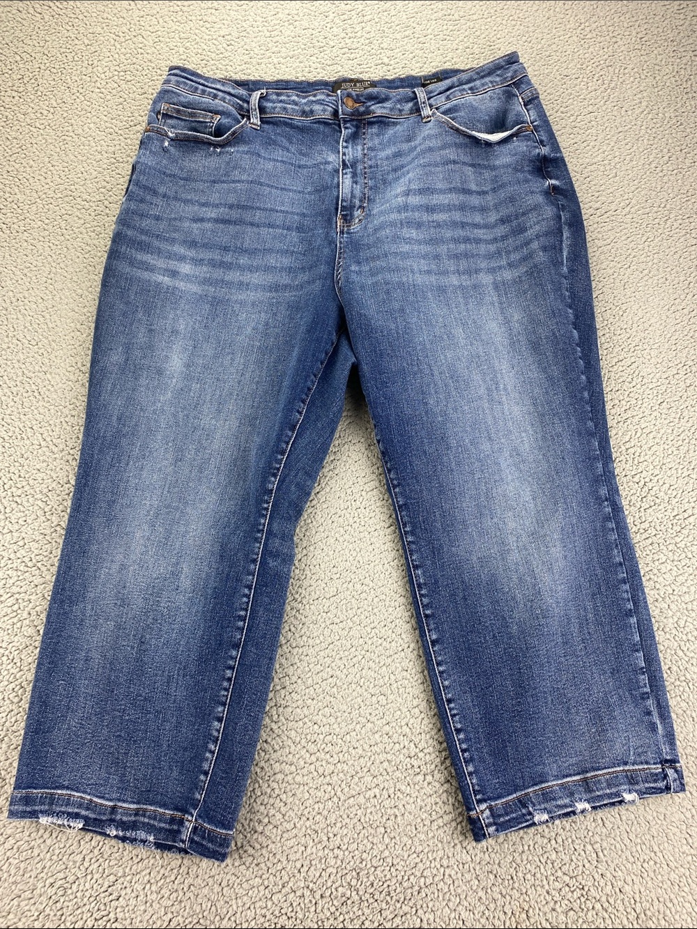 Judy Blue Women's High-Rise Wide-Leg Cropped Denim Jeans   |  Size:  24W
